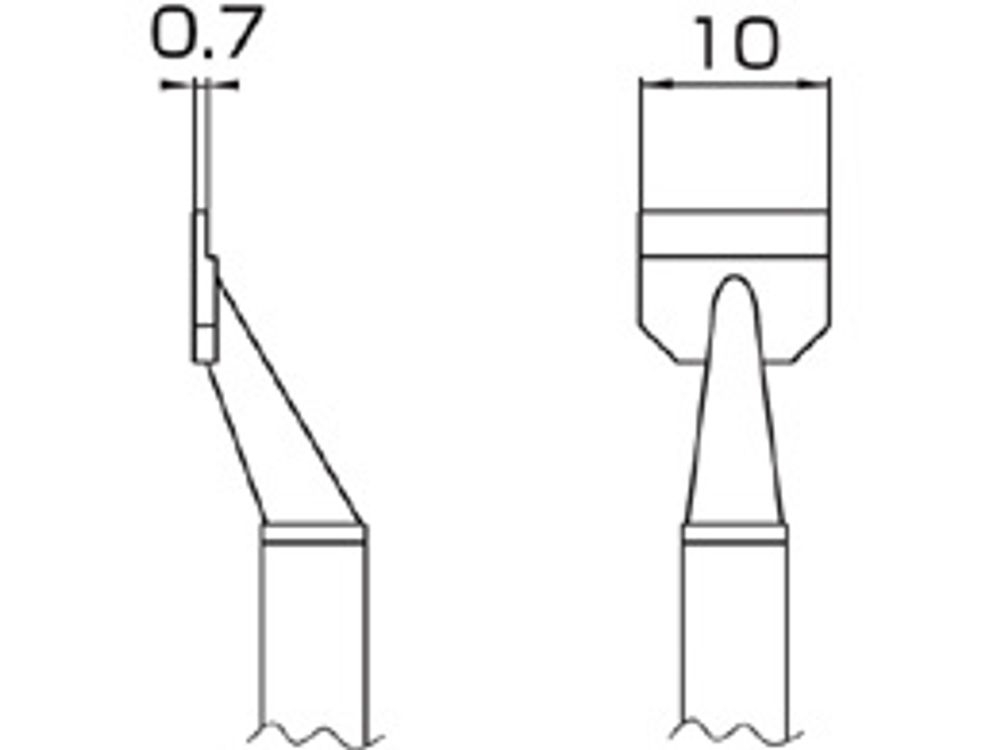 HAKKO Soldering Tip/Nozzle T8 Series T8-1007, 1 Set For FM-2022 Hot tweezers SMD Work