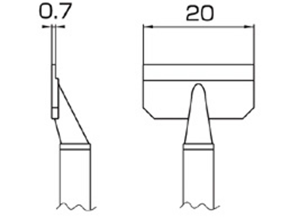 HAKKO Soldering Tip/Nozzle T8 Series T8-1010, 1 Set For FM-2022 Hot tweezers SMD Work