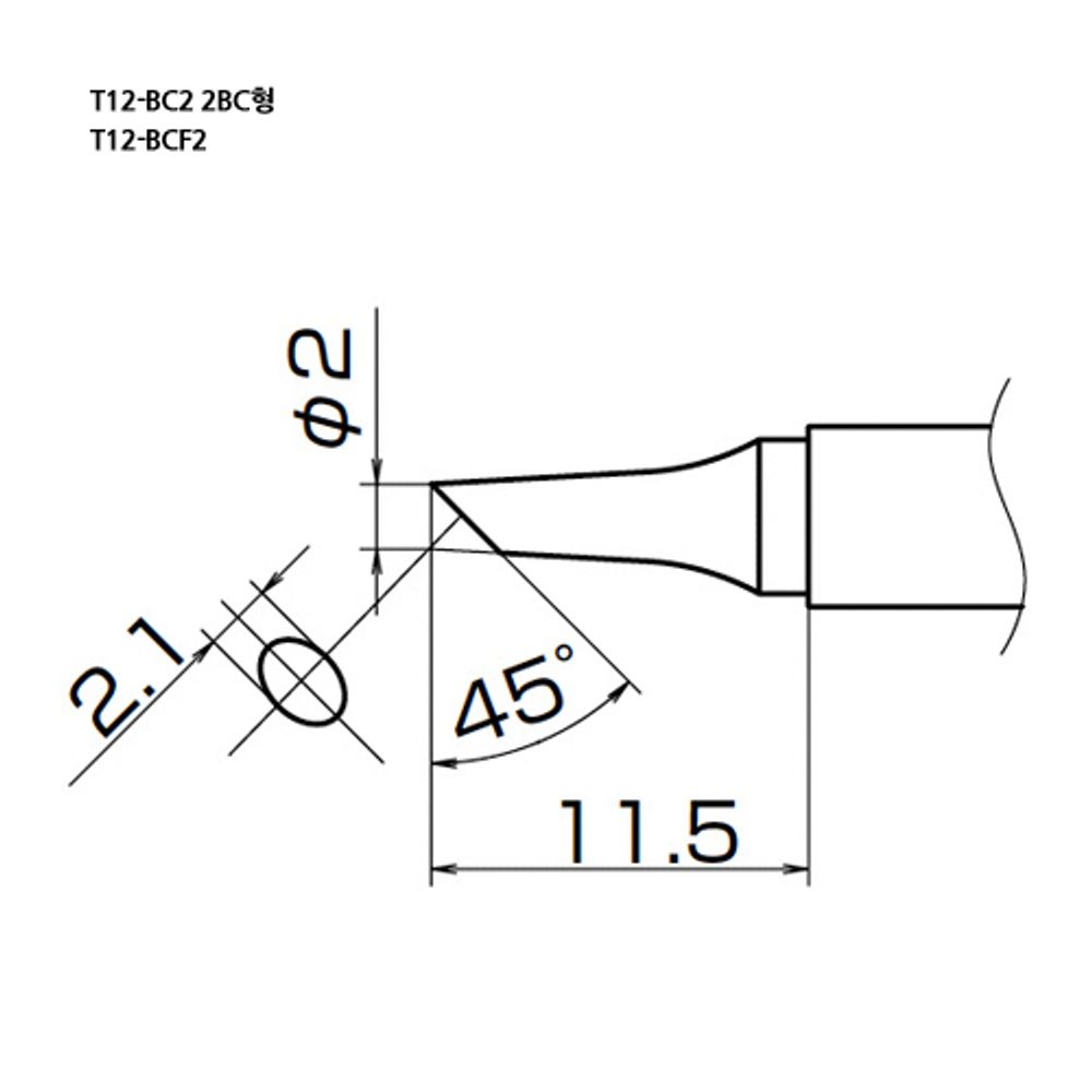 HAKKO Soldering Tip For FX-951, T12-SERIES, T12-BC2