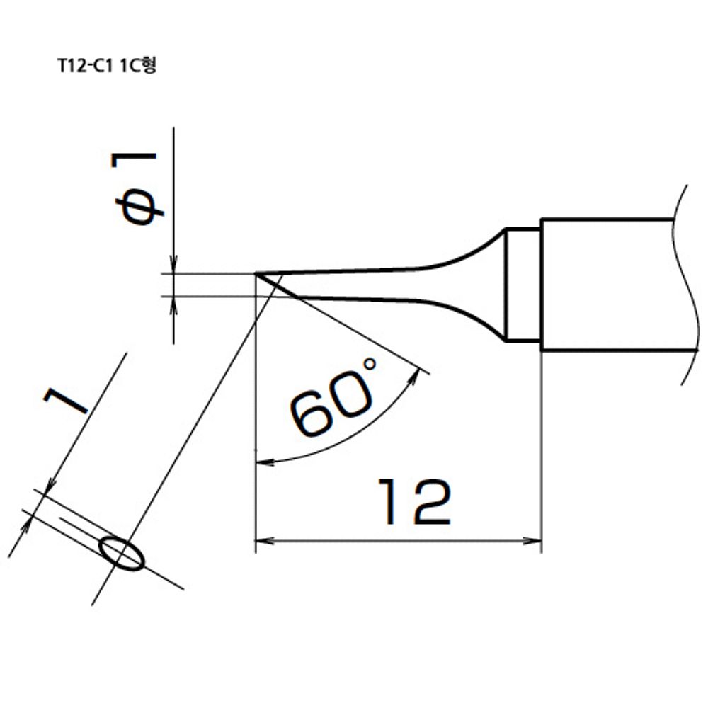 HAKKO Soldering Tip For FX-951, T12-SERIES, T12-C1