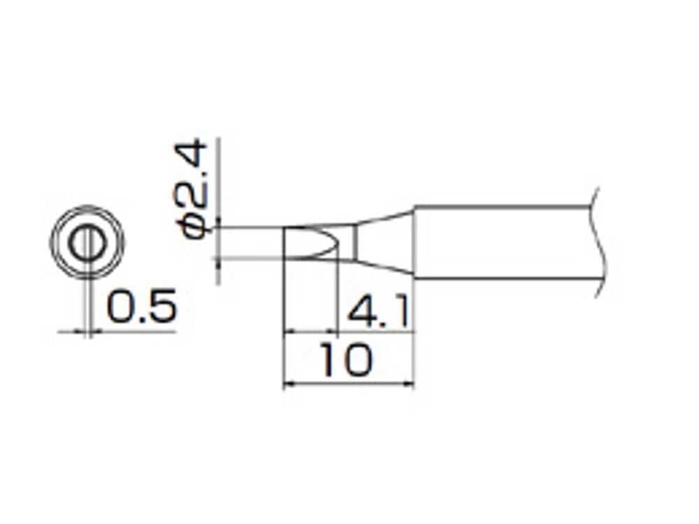 HAKKO Soldering Tip For N2 FX-951, FM-2026 TIP T13-SERIES, T13-D24