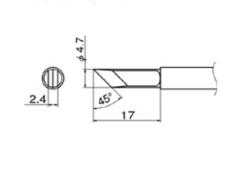 HAKKO Soldering Tip For N2 FX-951, FM-2026 TIP T13-SERIES, T13-KF