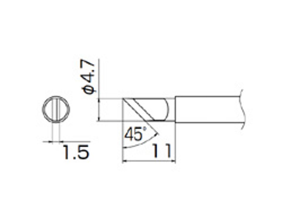 HAKKO Soldering Tip For N2 FX-951, FM-2026 TIP T13-SERIES, T13-KR