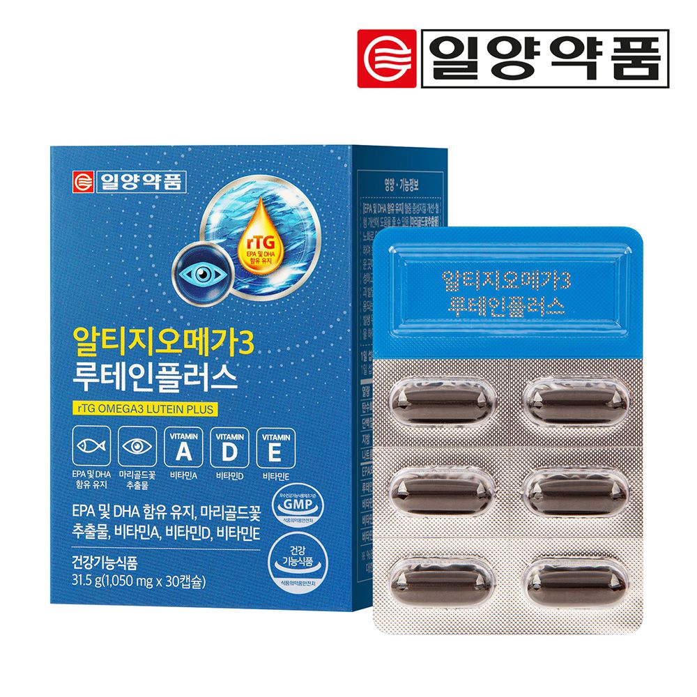 [ILYANG Pharmaceutical ] rTG Omega-3 Lutein Plus - 30 Capsules | Comprehensive Support for Eye and Blood Circulation Health  Made in Korea