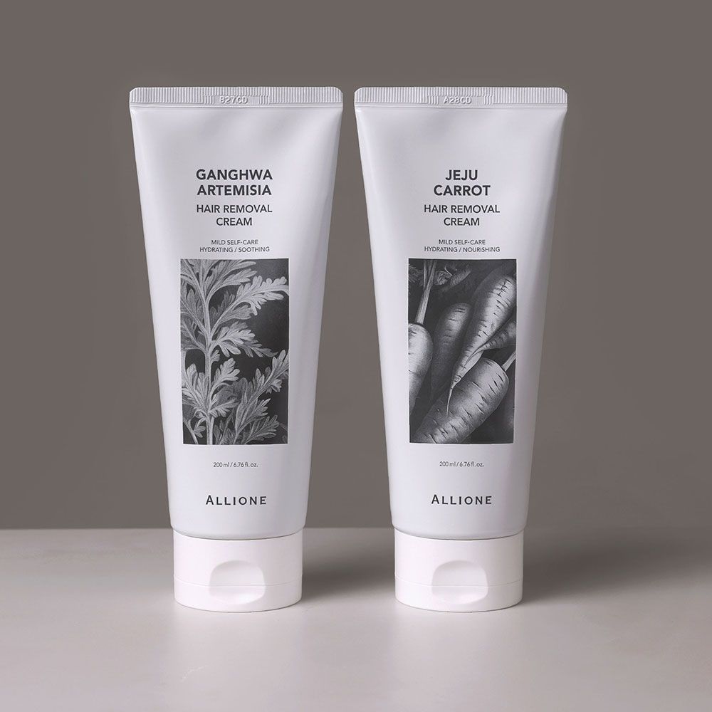 [ALLIONE] Hair removal cream 200ml (Jeju Carrot / Artemisia)_quick hair removal,Skin Elasticity_Made in KOREA