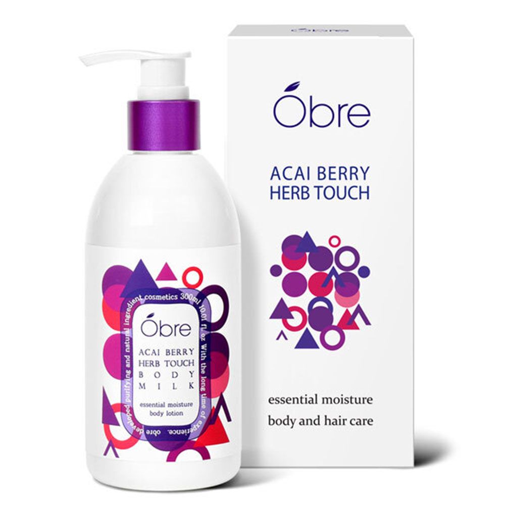 [OILIA] Obre Acai Berry Herb Touch Body Milk (Body Lotion) 300 ml _ Hydrating & Nourishing Formula with Natural Ingredients _ Made In Korea