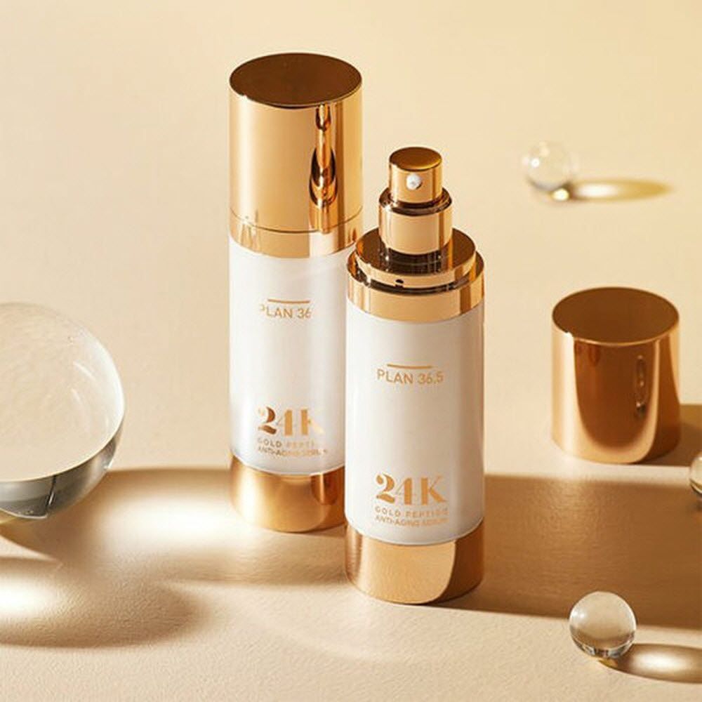 [PLAN36.5] PLAN36.5  24K Gold Peptide Anti-Aging Serum - A Concentrated Solution for Skin Elasticity (80ml) Made in Korea