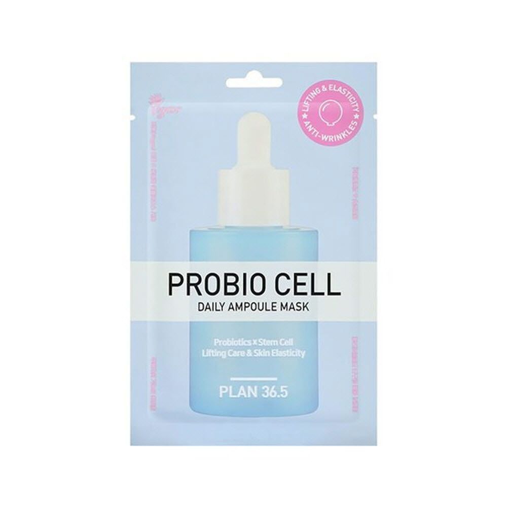 [PLAN36.5] PLAN36.5 Probiocell Daily Mask (10 Sheets) | The Perfect Combination of Probiotics & Plant Stem Cells for Elasticity and Nourishment _  Made in Korea