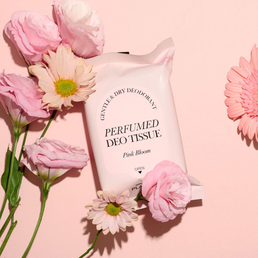 [PLAN36.5] PLAN36.5 Perfumed Deo Tissue Pink Bloom (15 Sheets) | Odor Control, Skin Soothing, Refreshing Scent,  Travel-Friendly! Made in Korea