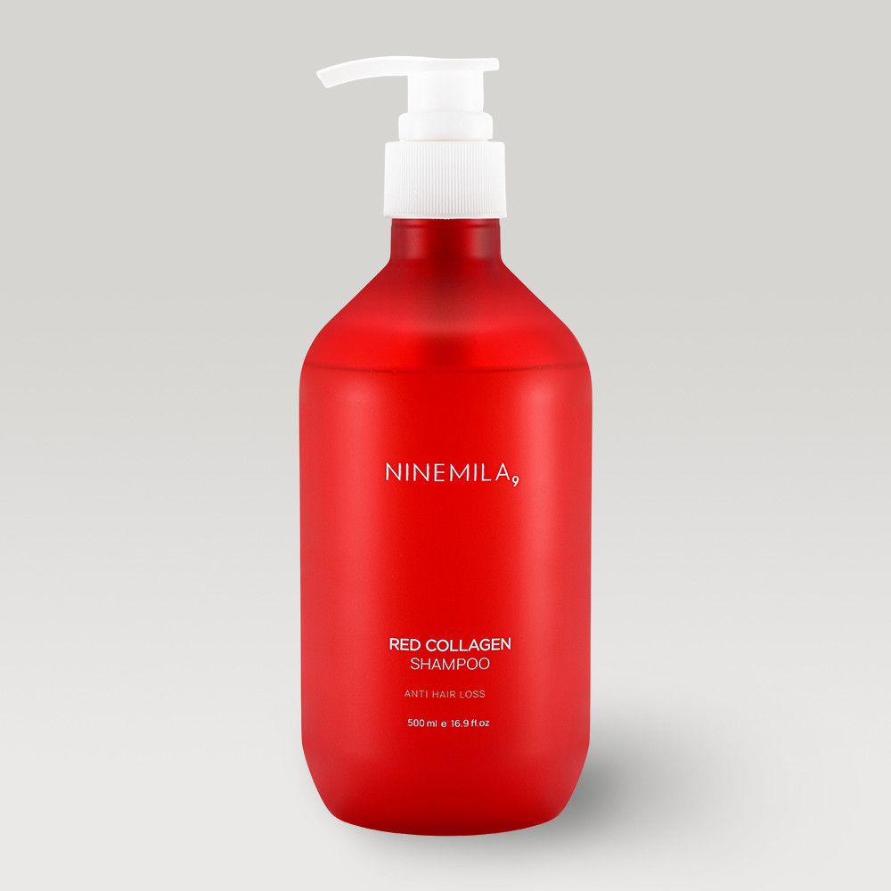 [NINEMILA] Red Collagen Shampoo for Damaged Hair 500ml | Strengthened Hair Loss Functionality & Soft Hair Care with Dual Collagen  Made in Korea