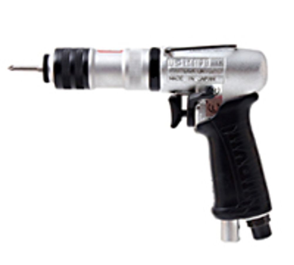 URYU TORQUE CONTROL AIR SCREWDRIVER (PISTOL-TYPE) US-LT41PB-15, Screw 3.5mm, Torque 1-2.2Nm, 1500 RPM, Hex 6.35mm