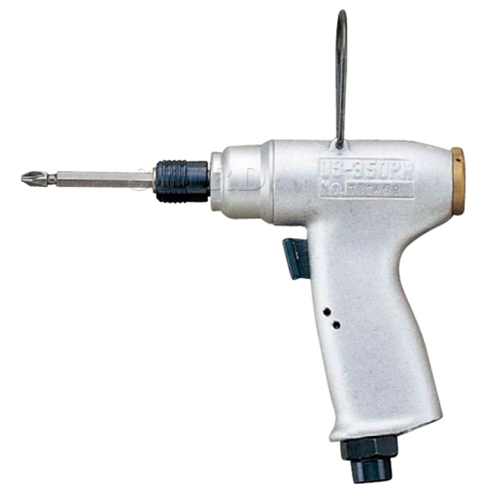 URYU IMPACT TYPE AIR SCREWDRIVER (PISTOL-TYPE) US-350PW, Screw 4mm, 15000 RPM, Air Hose 6.35mm, Hex 6.35mm
