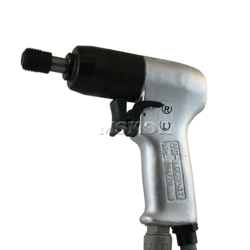 URYU DIRECT DRIVE AIR SCREWDRIVER (PISTOL-TYPE) US-LD50P-17, Screw 4mm, Torque 3.5, 5.9Nm, 1900 RPM, Air Hose 6.35mm, Hex 6.35mm