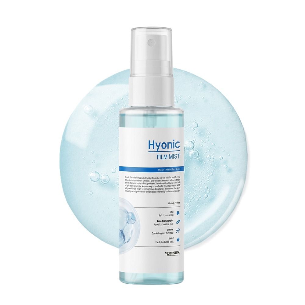 VEMONTES Hyonic Film Mist 80ml Double Layer Moisture Coating PHA Amino Acid Betaine Facial Spray _ Made in Korea
