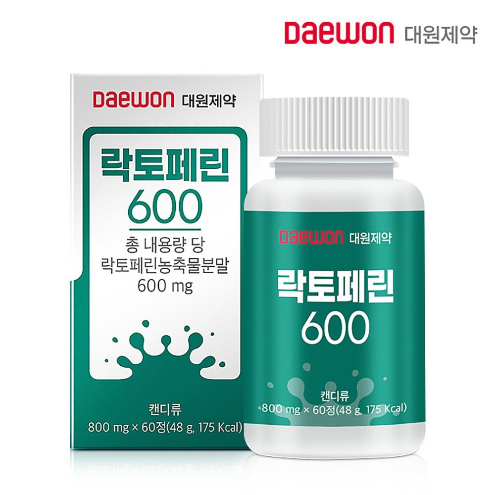 [Daewon Pharmaceutical]Lactoferrin600 800mg x 60 Tablets_ Prevent Anemia with High-Purity French Lactoferrin, Manufactured in Korea