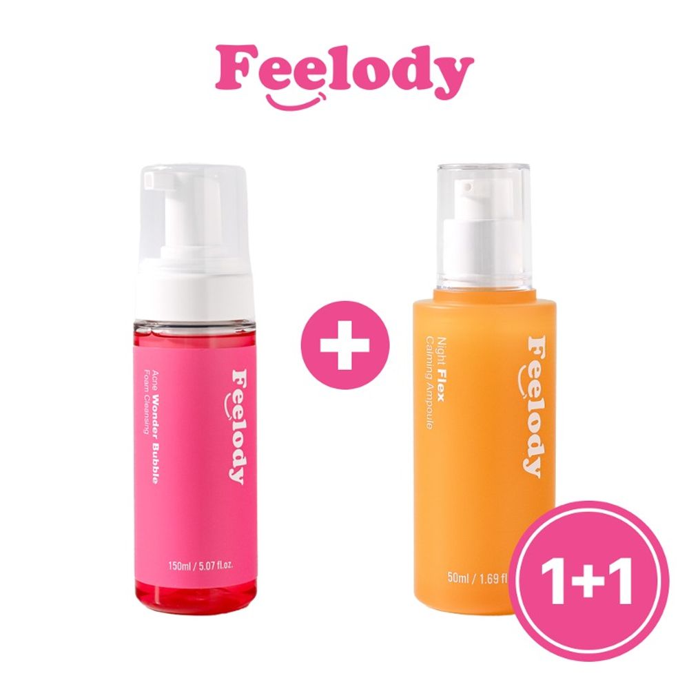 Feelody Acne Wonder Bubble Foam Cleanser150ml +Caming Ample 50ml 2 types Gift Set_ sensitive skin acne trouble adolescent skin_Made in Korea