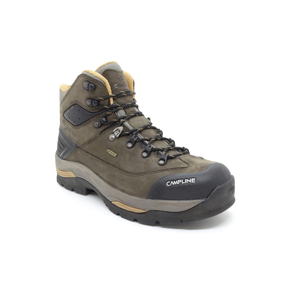 [CAMPLINE] Changer Mid-Hiking Boots _Brown, Man’s, Durable Hiking Boots, Suitable for Long Hikes, Made in Korea
