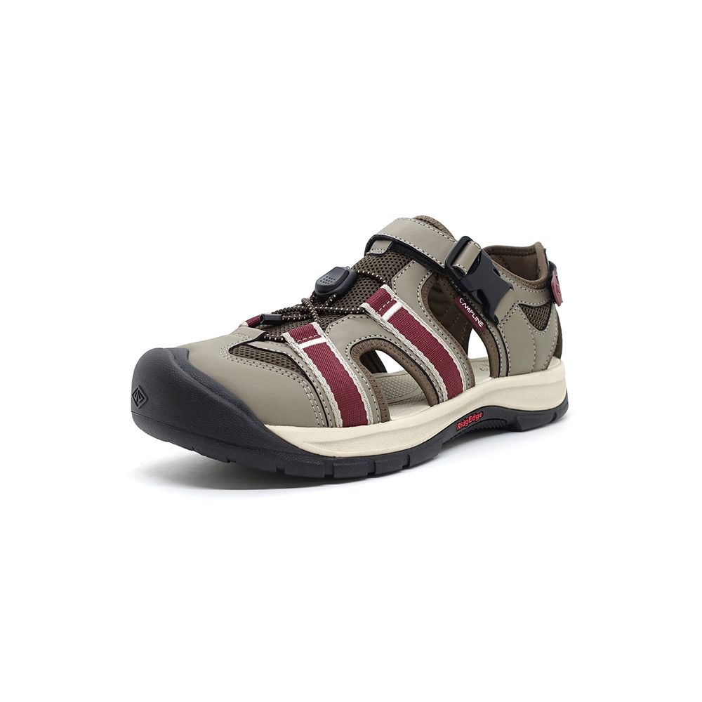 [Campline] Apache _ Burgundy, Women's, High Durability, Outdoor Sandals with Stable Support RidgeEdge Sandal Sole, Made in Korea