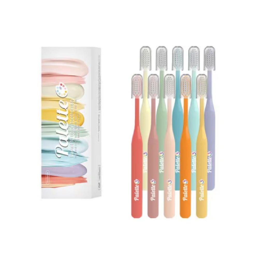 ORADENSE Palette Pastel Soft Toothbrush Set (10 pcs) – Ultra-Soft Bristles · Compact Head · Eco-Friendly Packaging _ Made in Korea