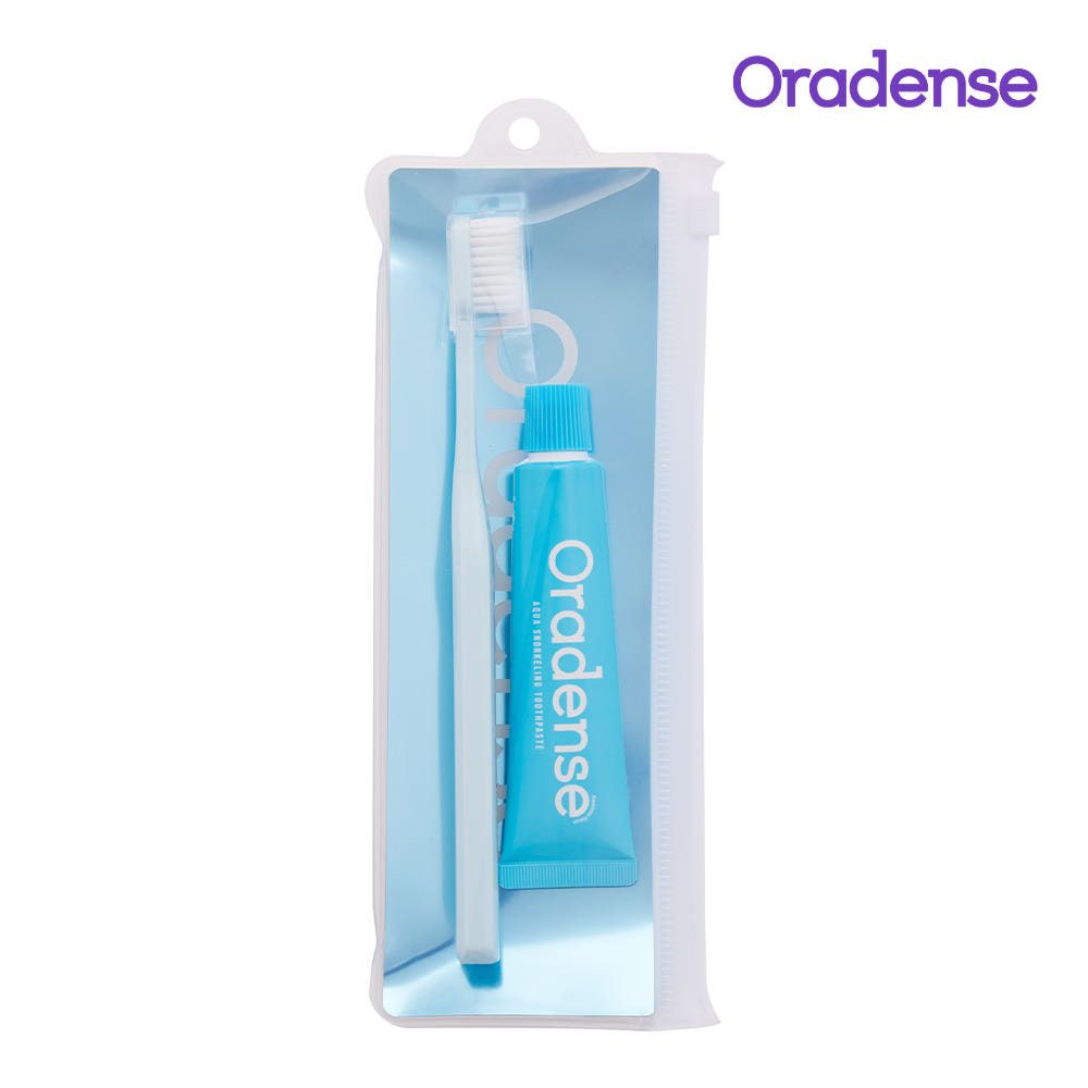 ORADENSE Tartar Care Travel Toothbrush & Toothpaste Set