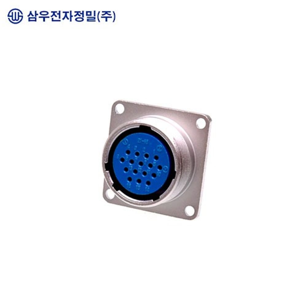 SAMWOO ELECTRONICS SCC-2116R Circular Connector Receptacle Type 16 Pin High-Precision Industrial Panel Mount Socket Made in Korea Genuine