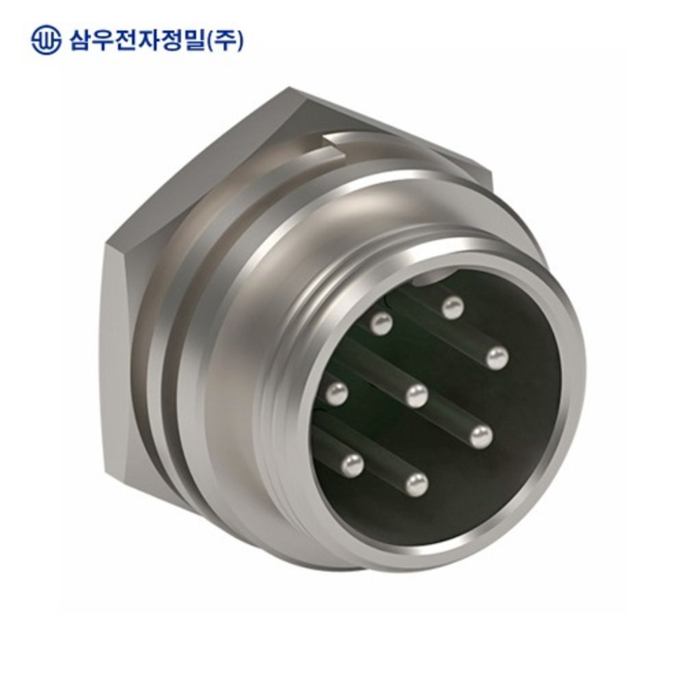 SAMWOO ELECTRONICS SCN-16-8R Circular Connector Receptacle Type 8 Pin Industrial Panel Mount Socket Made in Korea High-Precision Genuine Connector