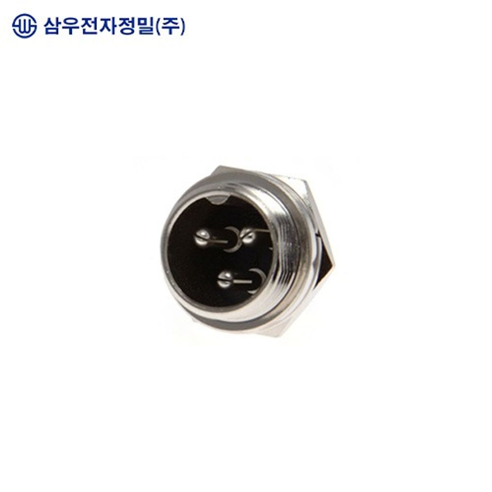 SAMWOO ELECTRONICS SCN-1603R Circular Connector Receptacle Type 3 Pin High-Precision Industrial Panel Mount Socket Made in Korea Genuine