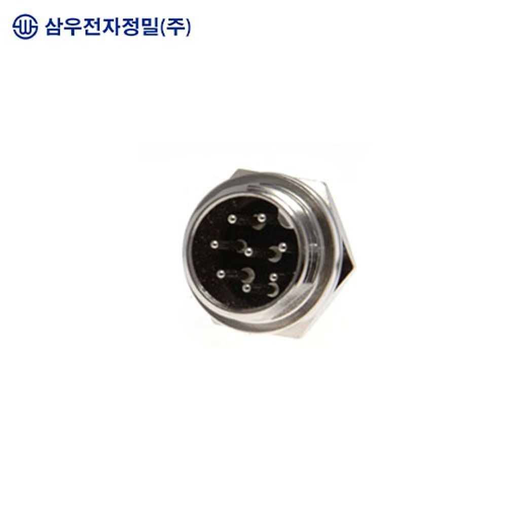 SAMWOO ELECTRONICS SCN-1608R Circular Connector Receptacle Type 8 Pin High-Precision Industrial Panel Mount Socket Made in Korea Genuine
