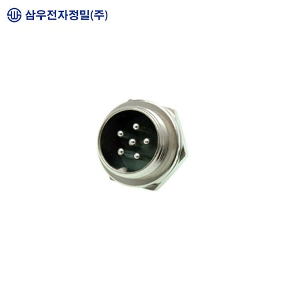 SAMWOO ELECTRONICS SCN-2006R Circular Connector Receptacle Type 6 Pin Industrial Panel Mount Socket Made in Korea Genuine High-Precision