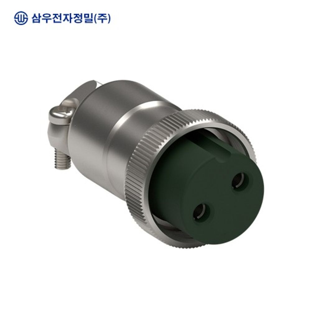 SAMWOO ELECTRONICS SCK-20-2P Circular Connector Plug Type 2 Pin Industrial Power Plug Made in Korea High-Reliability SAMWOO Connector