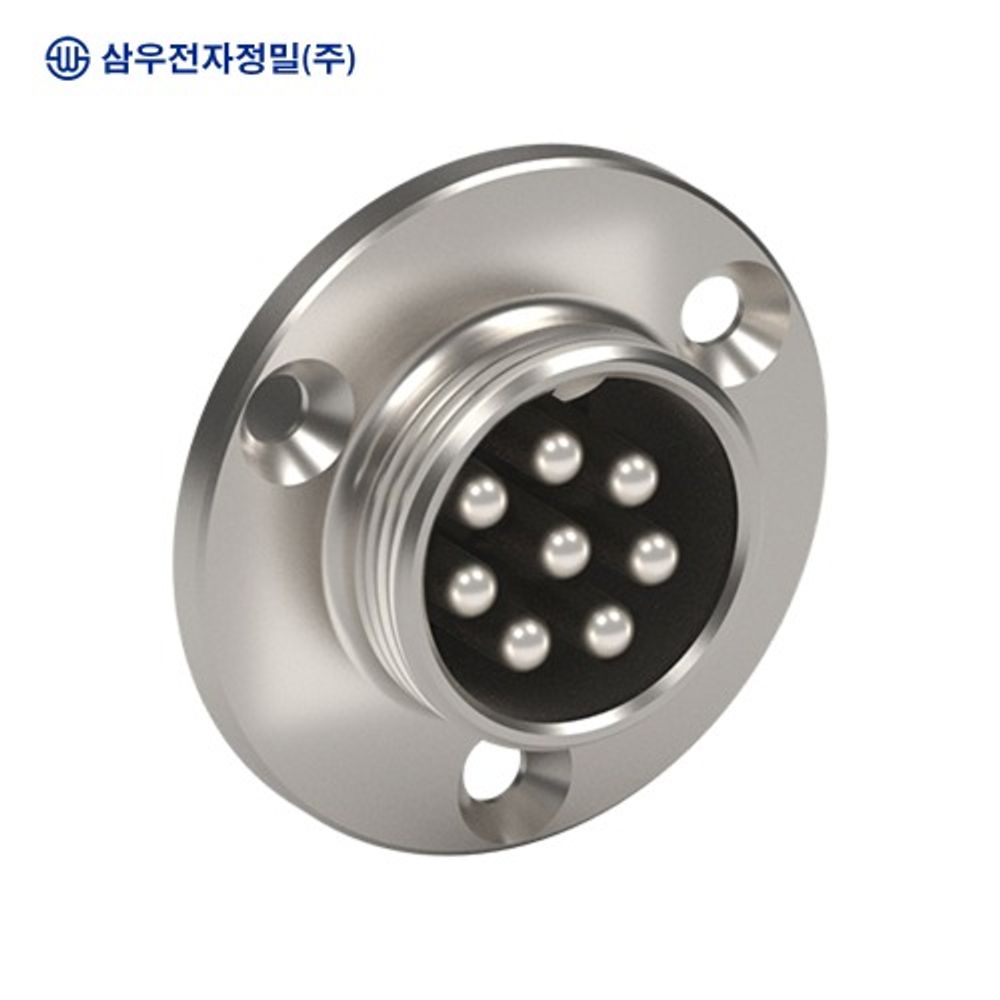 SAMWOO ELECTRONICS SCK-20-8R Circular Connector Receptacle Type 8 Pin Industrial Panel Mount Socket Made in Korea Genuine High Precision