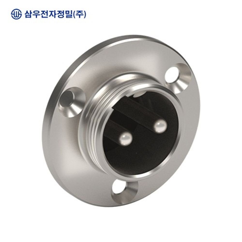 SAMWOO ELECTRONICS SCK-25-2R Circular Connector Receptacle Type 2 Pin Heavy Duty Industrial Panel Mount Socket Made in Korea Genuine