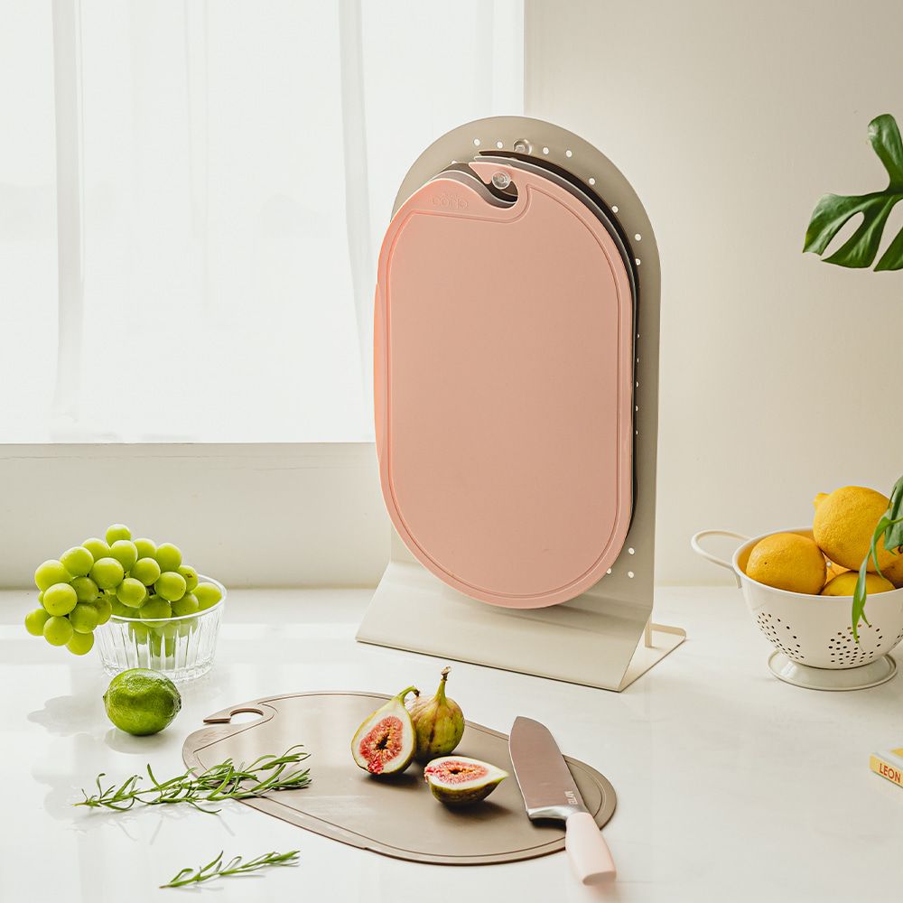 [MYTEM] Dono Lami TPU Cutting Board (Stone, Peach, Cocoa) _ A TPU cutting board combining durability and safety, with stylish colors to brighten up your kitchen .Made in Korea