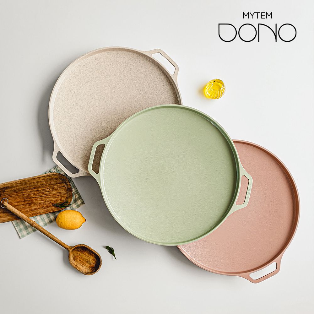 [Mytem] Dono IH Ceramic Coating 36cm Griddle - A Pastel-Toned, Versatile, Large-Capacity Griddle for Emotional Camping, Made in Korea
