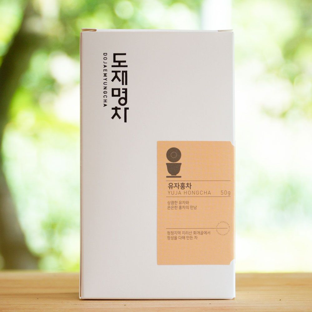 Dojaemyungcha Premium Citron Black Tea 50g _Handmade Tea, Traditional Roasted Tea,Organic Tea _ Made in Korea