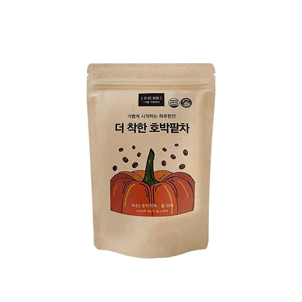 [GOODFARMER] The Better Pumpkin Red Bean Tea 1.5g * 20T – A Natural Blend for Detox and Health, 100% Korean 
