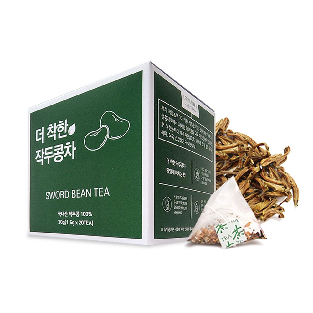 [Good Farmer] Sword Bean Tea 1.2g x 20T(BOX) –  Healthy and Nutty Tea, Made in Korea