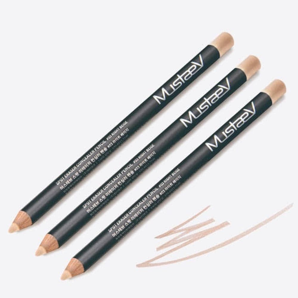 [MUSTAEV] Spot Eraser Concealer Pencil, Perfect Makeup for Flawless Coverage [3-Piece Set] _ Made in Korea