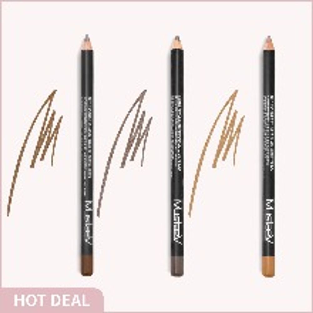 [MUSTAEV] Airy Fit Powder Eyebrow Pencil 3-Color Set (no.01+no.02+no.03) _ A Multi-Use Pencil for Natural Brows and Defined Eyes _ Made in Korea