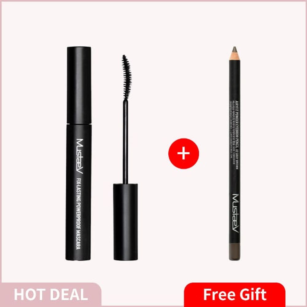 [MUSTAEV] Fix Lasting Powerproof Mascara + (Gift) _ Waterproof, Clump-Free, Perfect Lashes _ Made in Korea