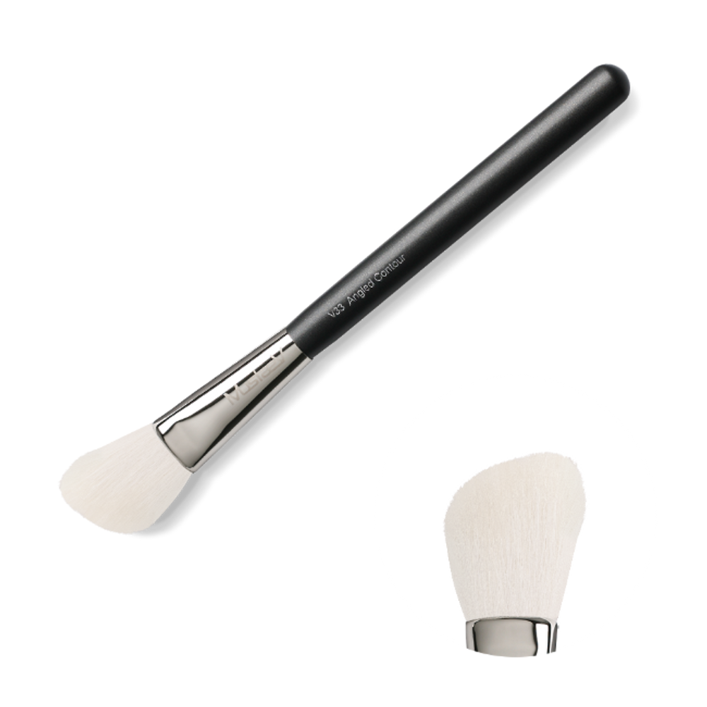 [Mustaev] Secret V33 Angled Contour Brush _ Precise Sculpting & Powerful Powder Pickup _ Made in Korea