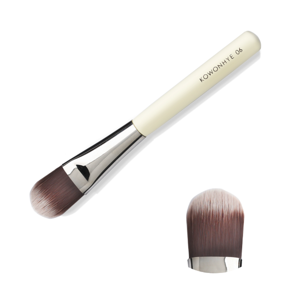  [Mustaev] KOWONHYE 06 Foundation Brush – A Must-Have for Even Coverage & Flawless Porcelain-Like Skin _Made in Korea