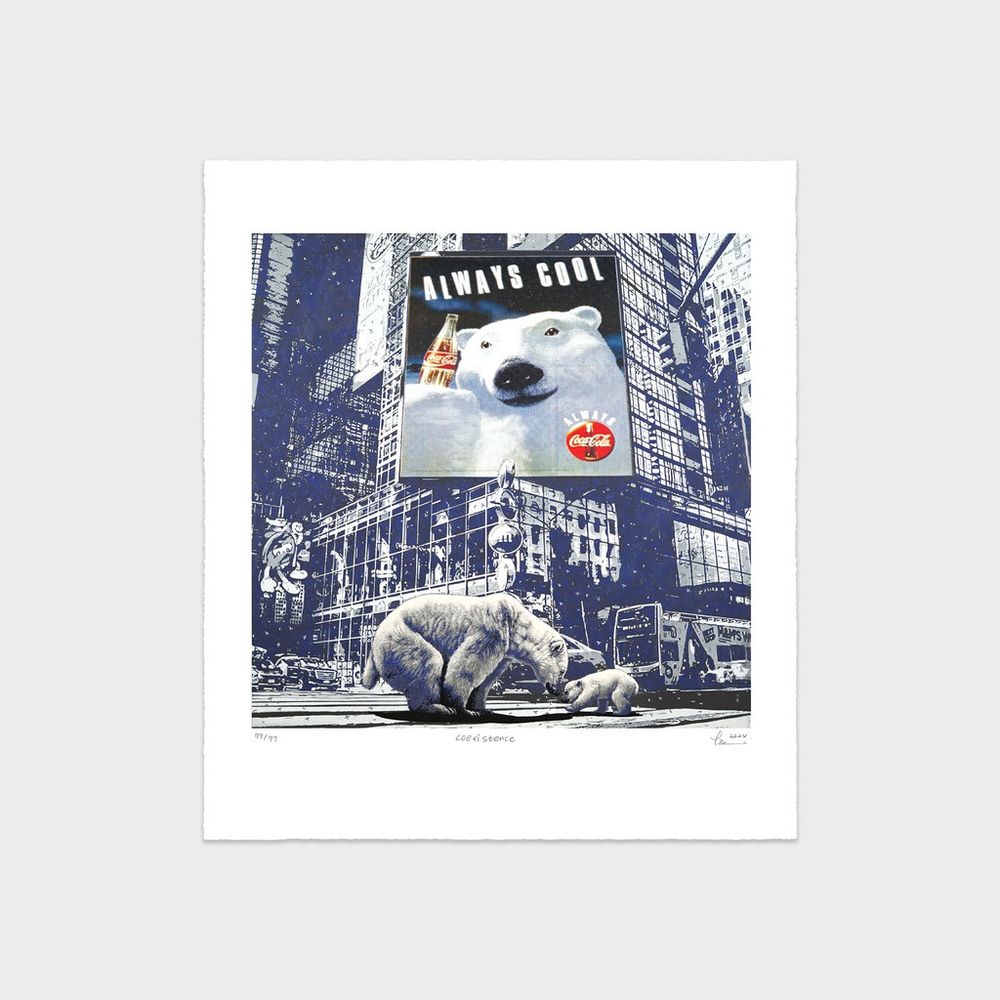 [GAHYUN ART] Park Ki-Hoon - Coexistence _ Silkscreen Print, Polar Bear & Urban Coexistence 