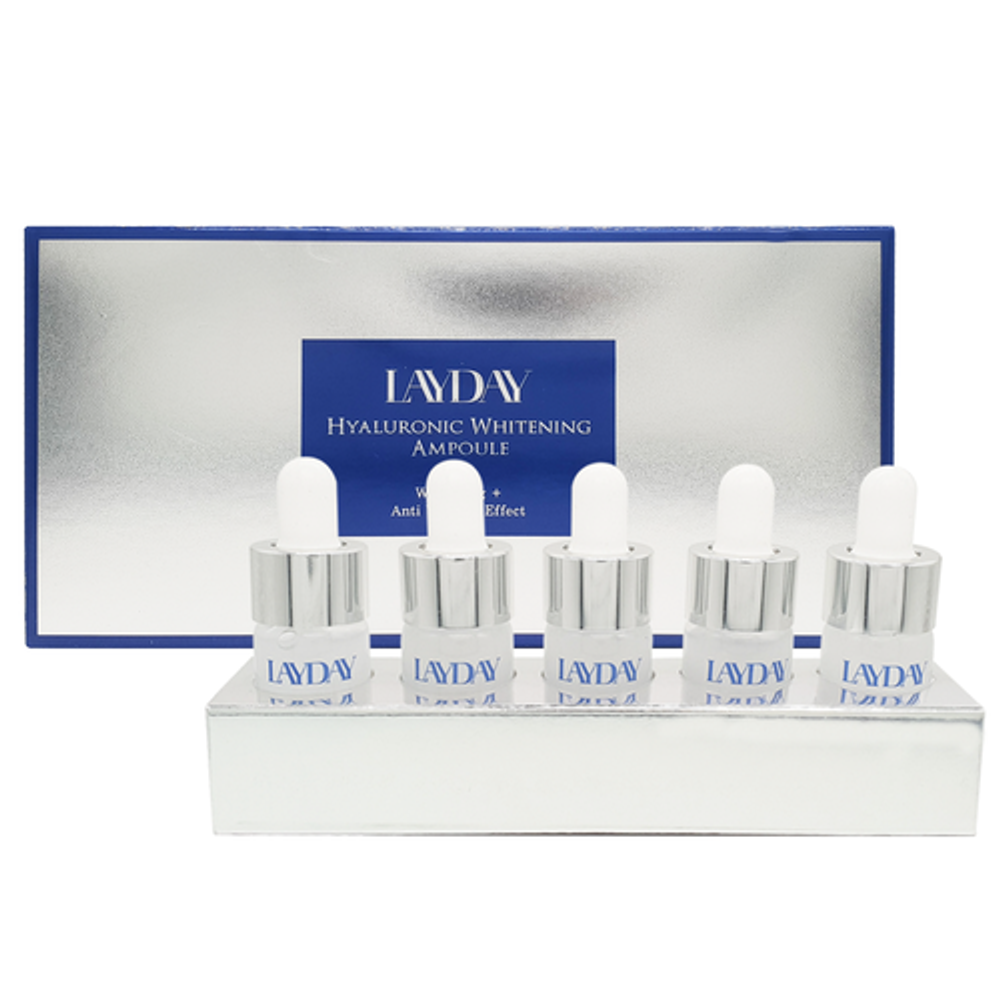 [LAYDAY] Hyaluronic Whitening Ampoule set 13ml x 5ea – Triple Melanin Care with Niacinamide & Glutathione, 12 Natural Ingredients for Bright, Clear Skin - Made in KOREA
