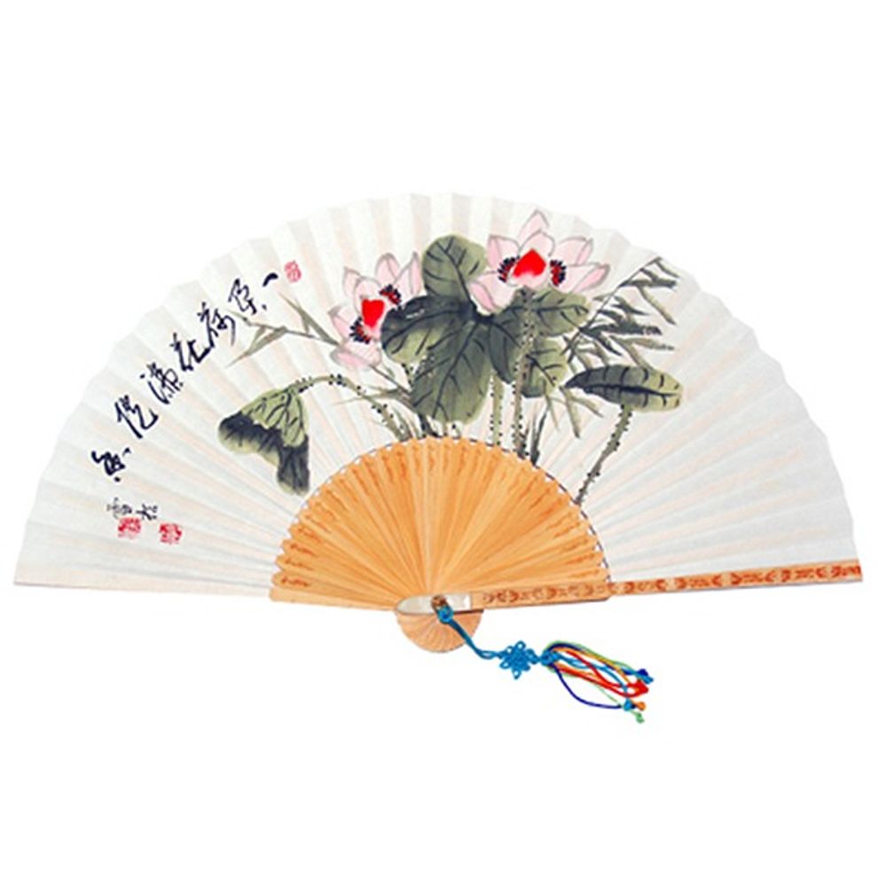 ATTY FACTORY Premium Traditional Korean Folding Fan – Hand-Painted Lotus on Hanji & Bamboo, Premium Craftsmanship, with Traditional Knot + Box + Silk Pouch – Made in Korea ATTY FACTORY Premium Traditional Korean Folding Fan – Hand-Painted Lotus on Hanji & Bamboo, Premium Craftsmanship, with Traditional Knot + Box + Silk Pouch – Made in Korea