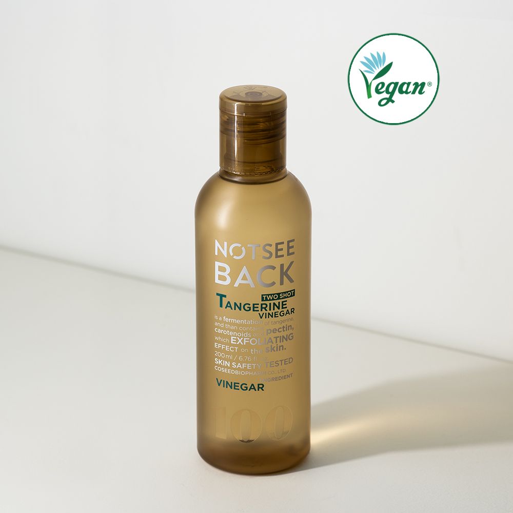 NOTSEE BACK Two-Shot Tangerine Vinegar Toner 200ml _ Vegan & Hypoallergenic Daily Exfoliating Toner_Made in Korea