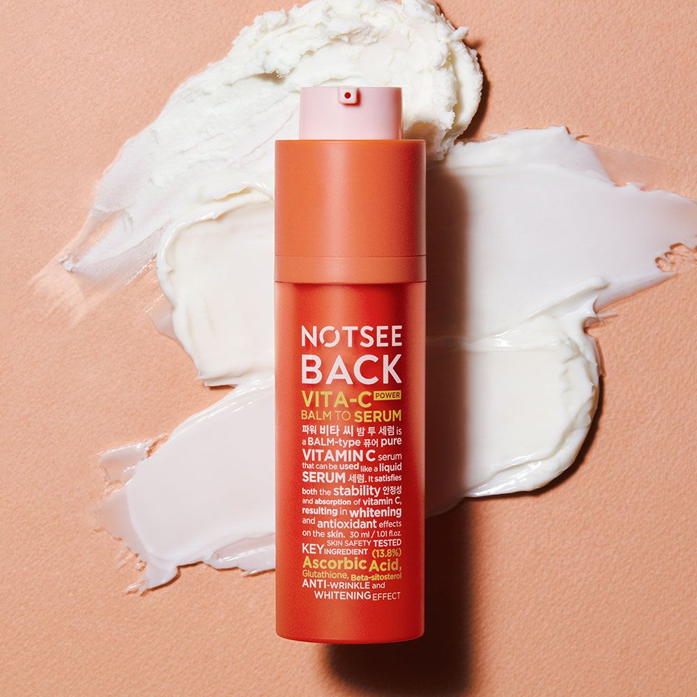 Notseeback Power Vita-C Balm to Serum 30ml_ 13.8% Pure Vitamin C  Dark Spot, Wrinkle & Melanin Correcting, Anti-Aging Serum, Glutathione & Beta-Sitosterol _Made in Korea