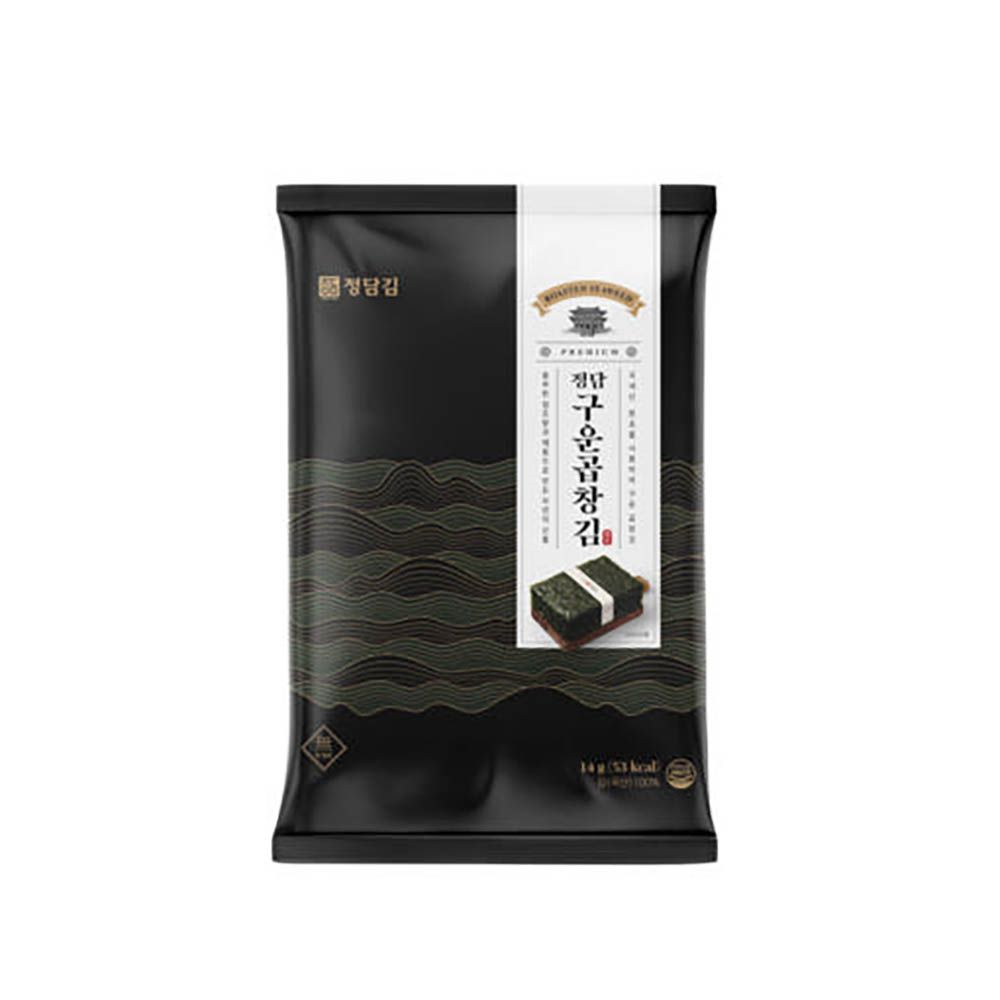 Jeongdam Roasted Gopchang Laver 5 Sheets (14g) 1 Pack_ Triple Thickness Premium Korean Seaweed