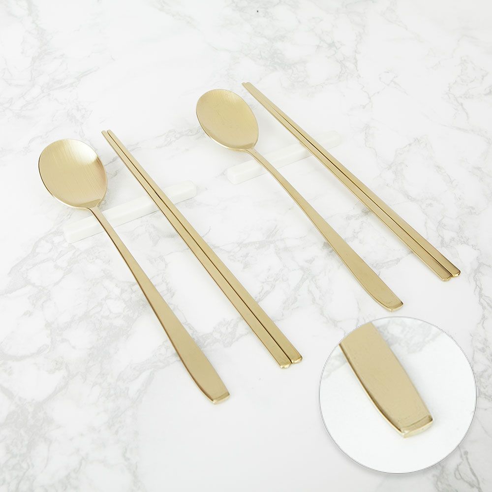 SEOCHON License Titanium Cutlery Set for Two _ Timeless Design & Premium Quality _Made In Korea