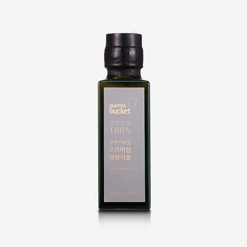 QUEENBUCKET Korean Cold-Pressed Premium Raw Sesame Oil 100ml _ Made in Korea